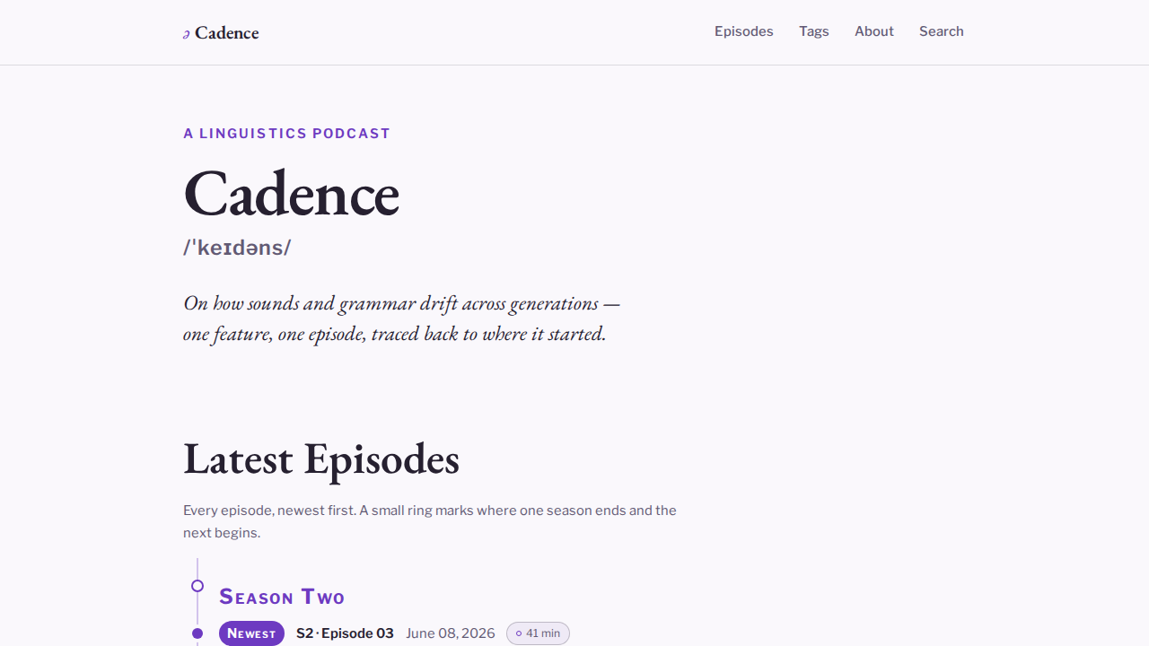 cadence