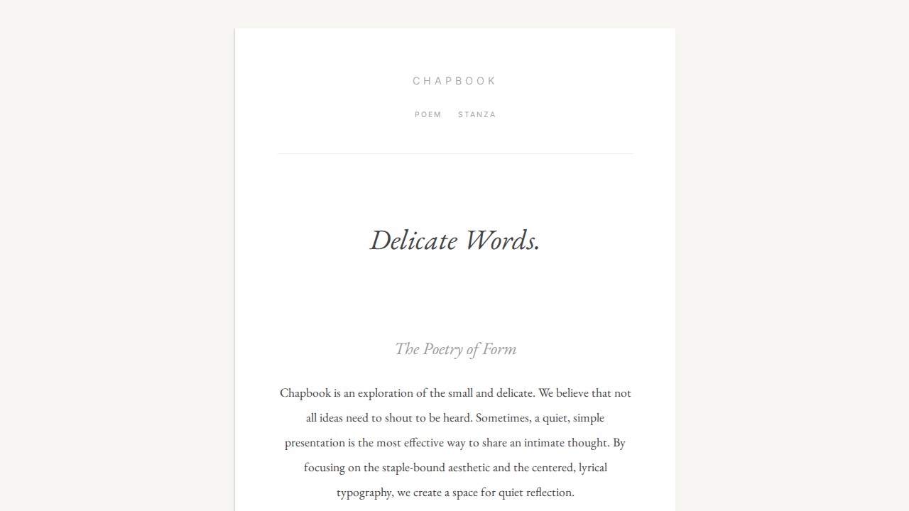 chapbook