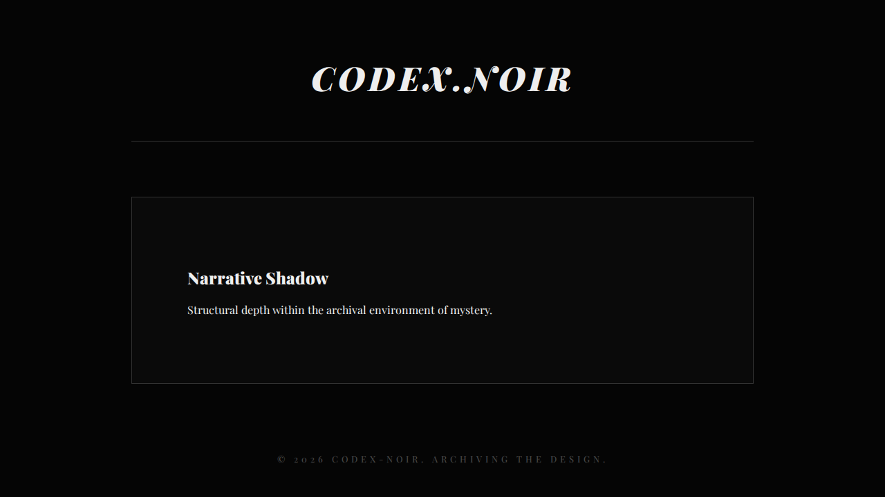codex-noir