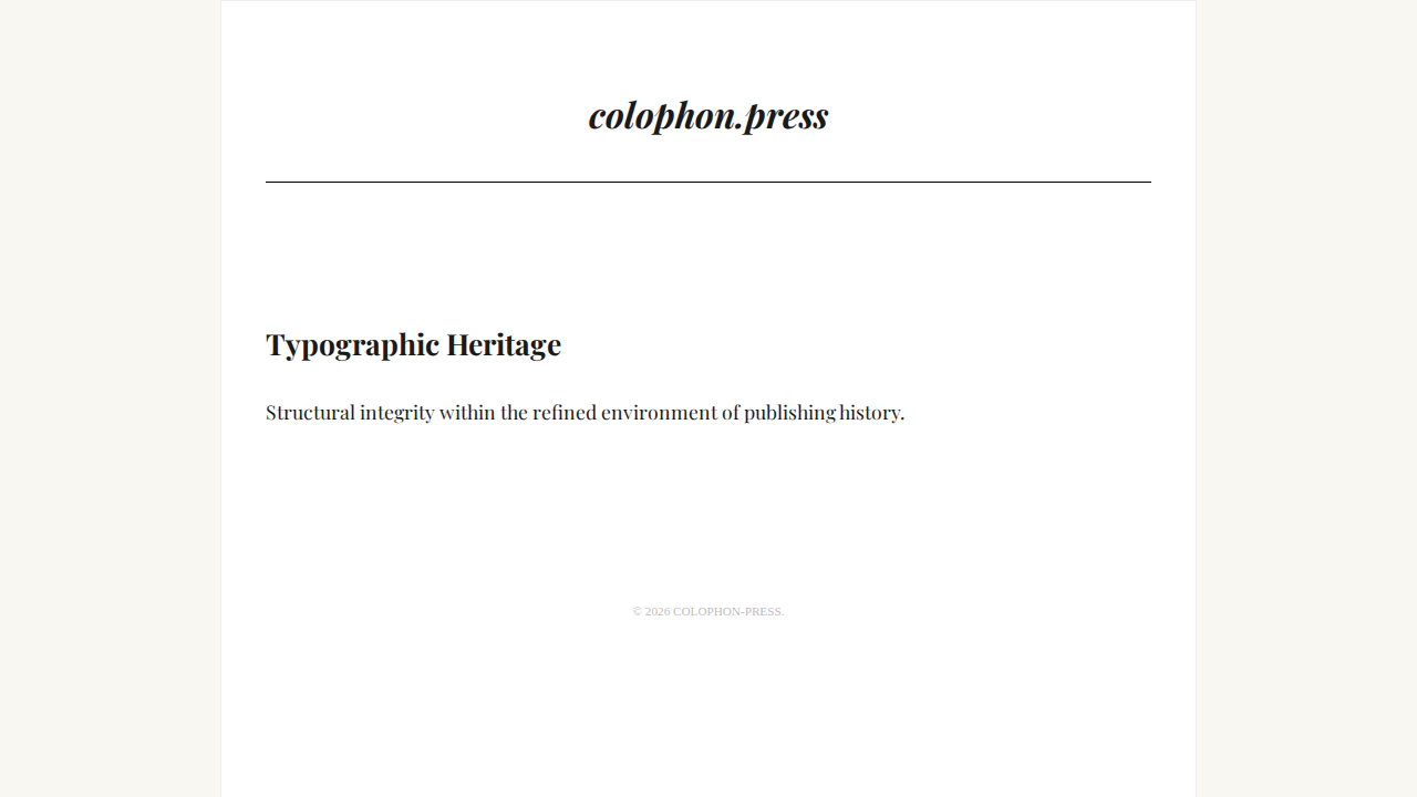 colophon-press