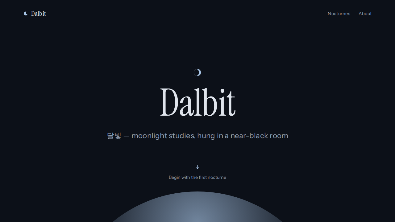 Screenshot of the dalbit example site