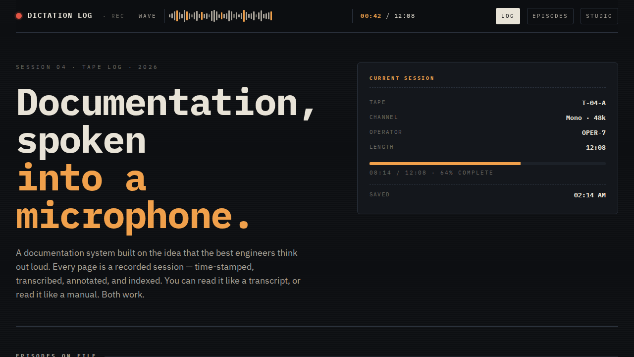 dictation-log