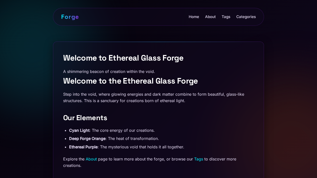 ethereal-glass-forge