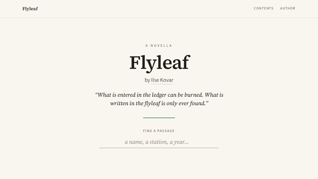 flyleaf