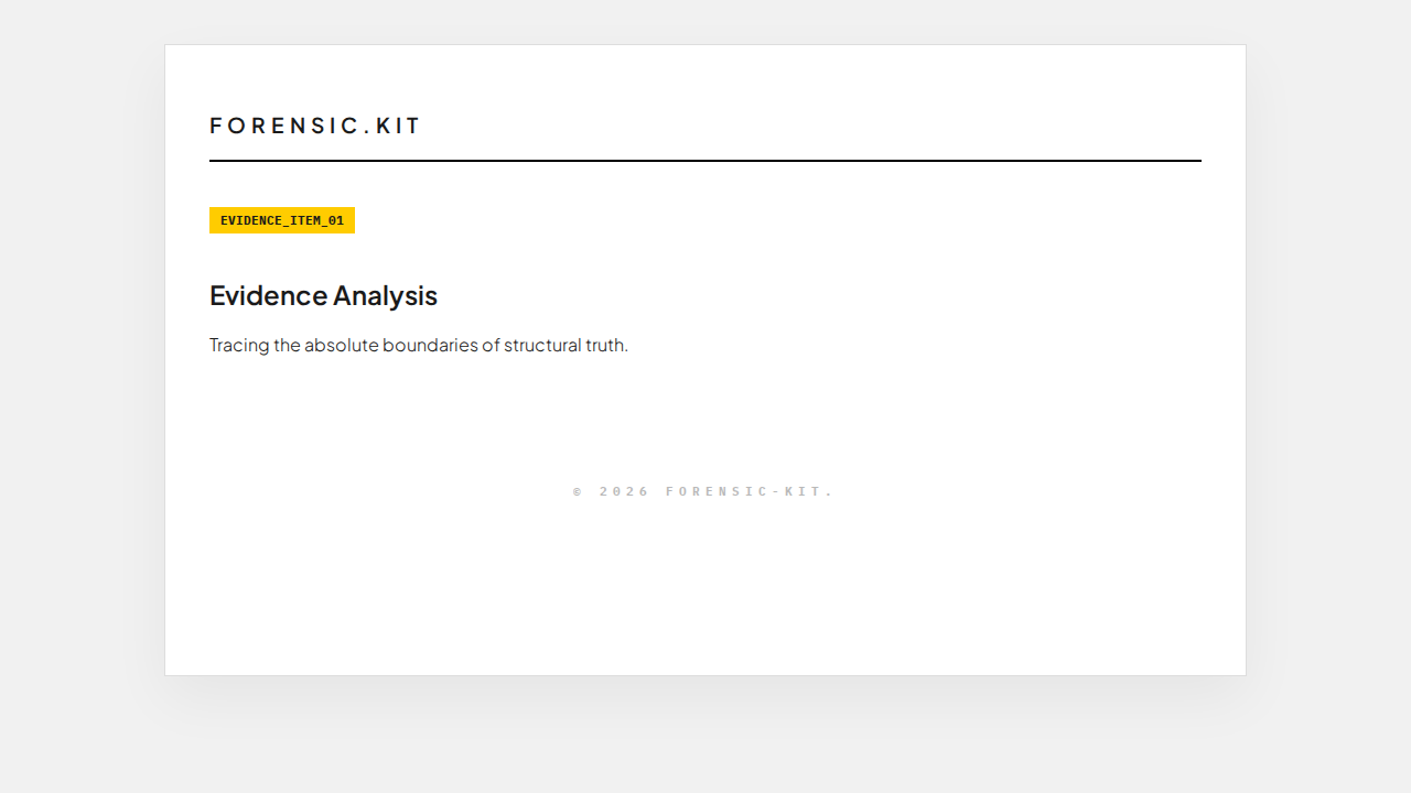 forensic-kit