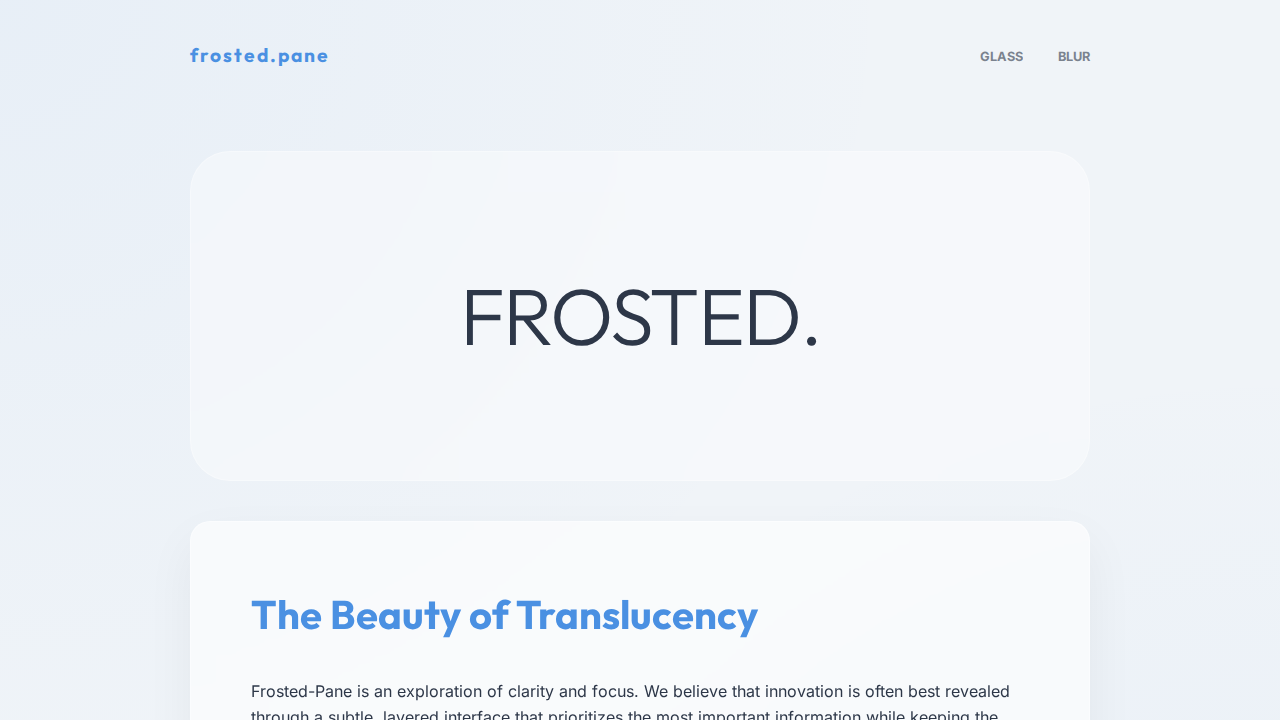 frosted-pane
