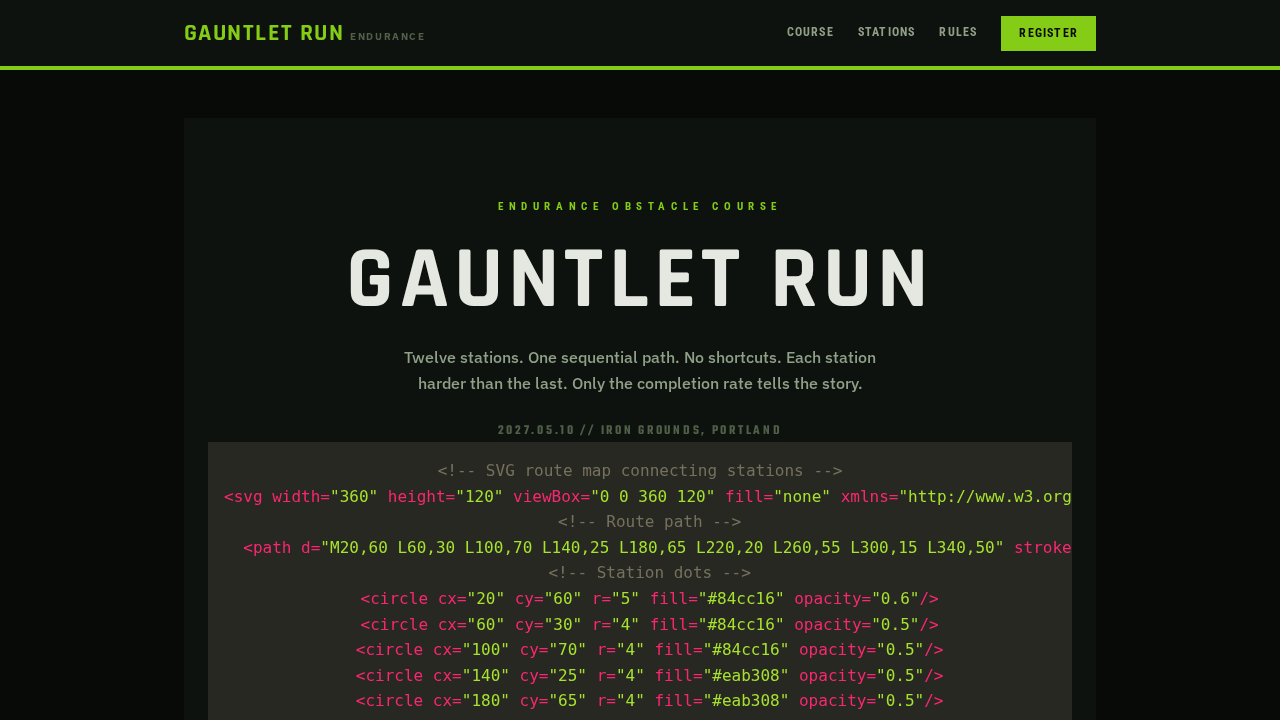gauntlet-run