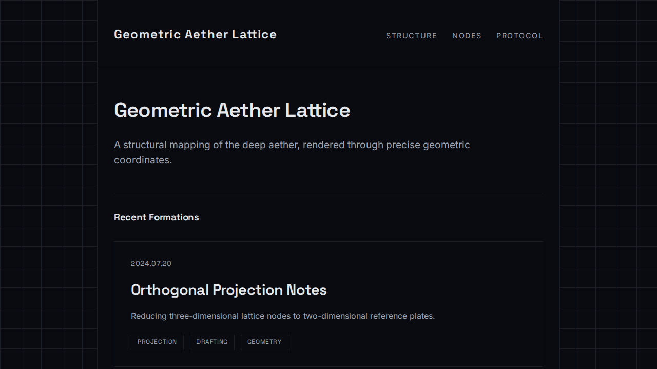 geometric-aether-lattice