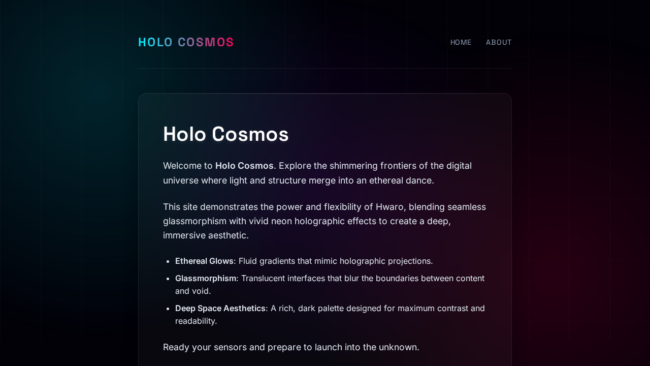 holo-cosmos