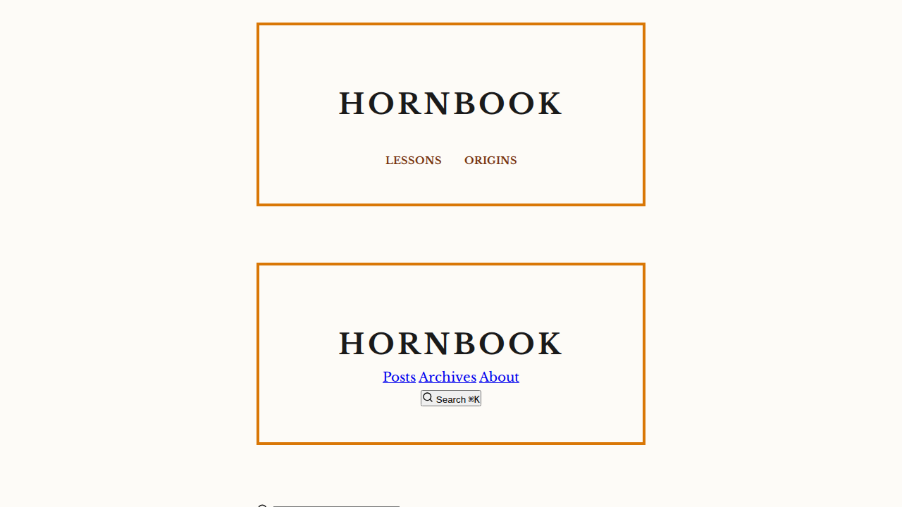 hornbook