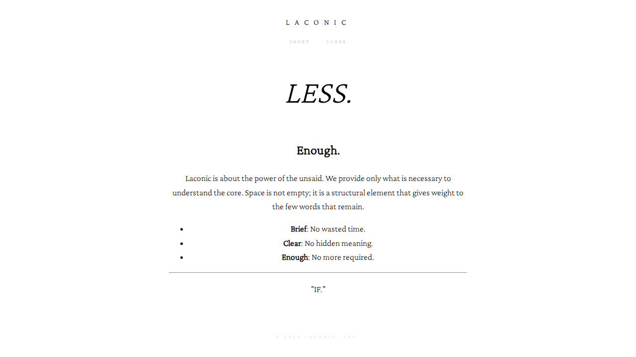laconic