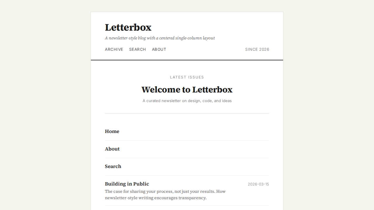 letterbox