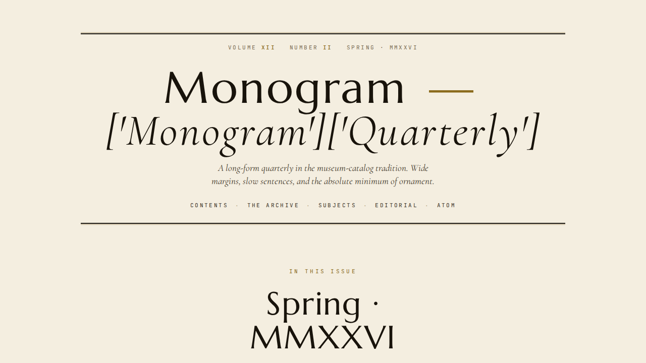 monogram-quarterly