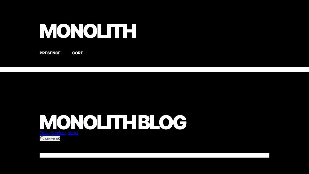 monolith-blog