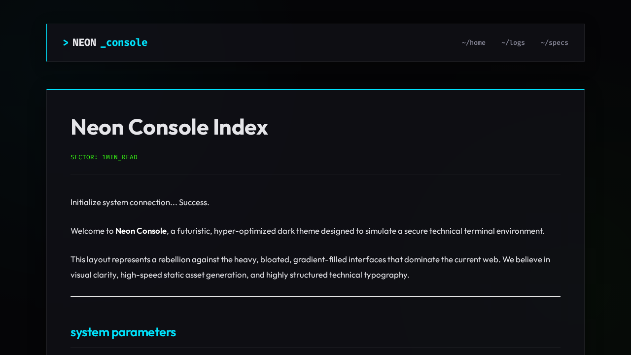 neon-console