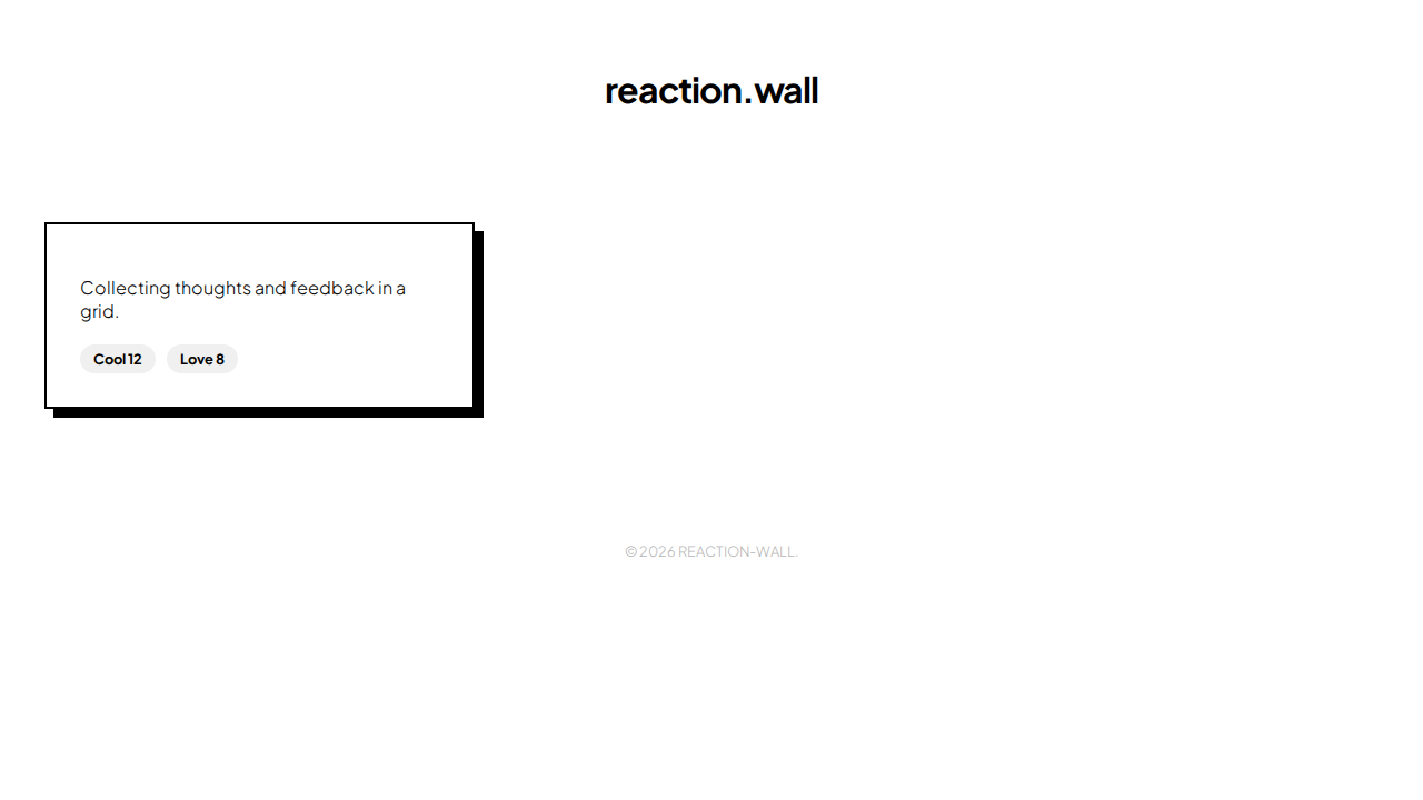 reaction-wall