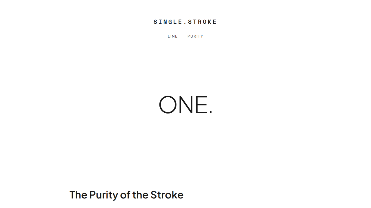 single-stroke
